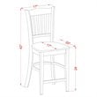 Atlin Designs 3-piece Wood Dining Set in Buttermilk and Cherry