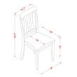 Atlin Designs 3-piece Wood Dining Set with Linen Seat in Oak