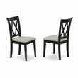 Atlin Designs 3-piece Wood Dining Set with X-Back Chairs in Black