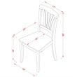 Atlin Designs 3-piece Dining Set with Wood Chairs in Black