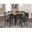 Atlin Designs 5-piece Wood Dining Set with 4 Chairs in Cappuccino