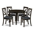 Atlin Designs 5-piece Wood Dining Set with 4 Chairs in Cappuccino