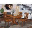 Atlin Designs 5-piece Wood Dining Table and Chairs in Saddle Brown