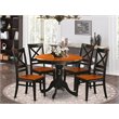 Atlin Designs Antique 5-piece Wood Chair and Table Set in Black and Cherry