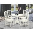 Atlin Designs Antique 5-piece Wood Table and Dinette Chairs in White