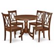 Atlin Designs Antique 5-piece Table and Double X back Chairs in Mahogany