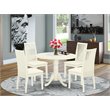 Atlin Designs 5-piece Wood Dining Set with Cushion Seat in White