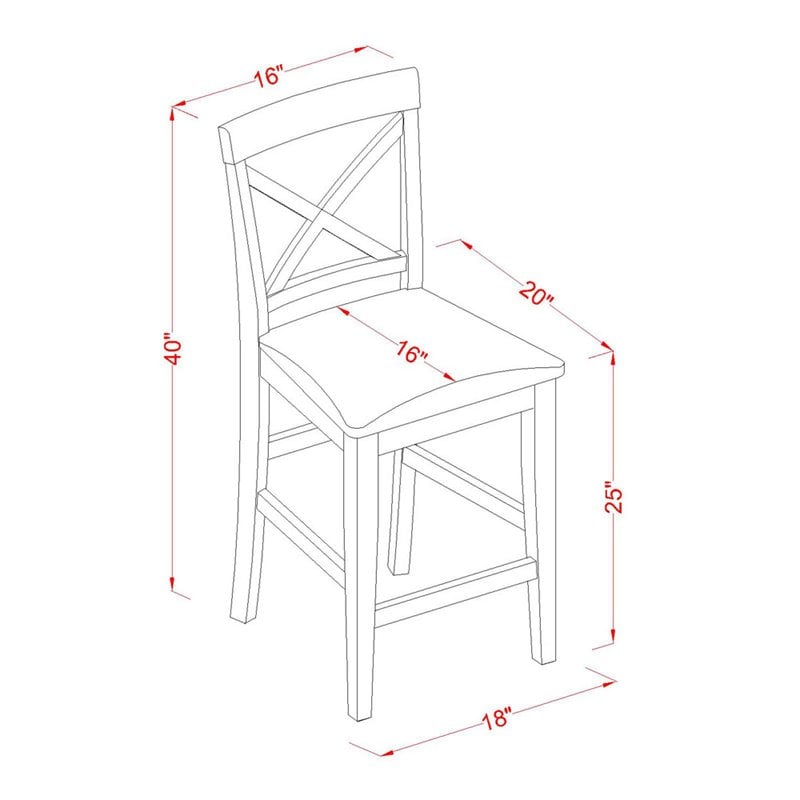Atlin Designs 5-piece Wood Pub Table and Dining Chairs in Oak