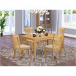 Atlin Designs 5-piece Wood Dining Set with Cushion Seat in Oak
