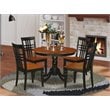 Atlin Designs 5-piece Dining Table and Chairs in Black/Cherry
