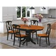 Atlin Designs 5-piece Wood Dining Table and Chairs in Black/Cherry