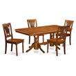 Atlin Designs 5-piece Dining Set with Wood Chairs in Saddle Brown