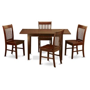 Atlin Designs 5-piece Wood Dining Table and Chairs in Mahogany