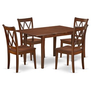 Atlin Designs 5-piece Wood Dining Set in Mahogany