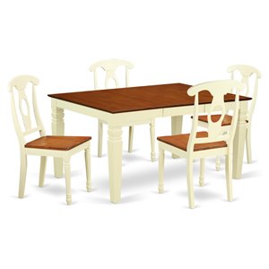 Atlin Designs 5-piece Dining Room Table Set in Buttermilk/Cherry