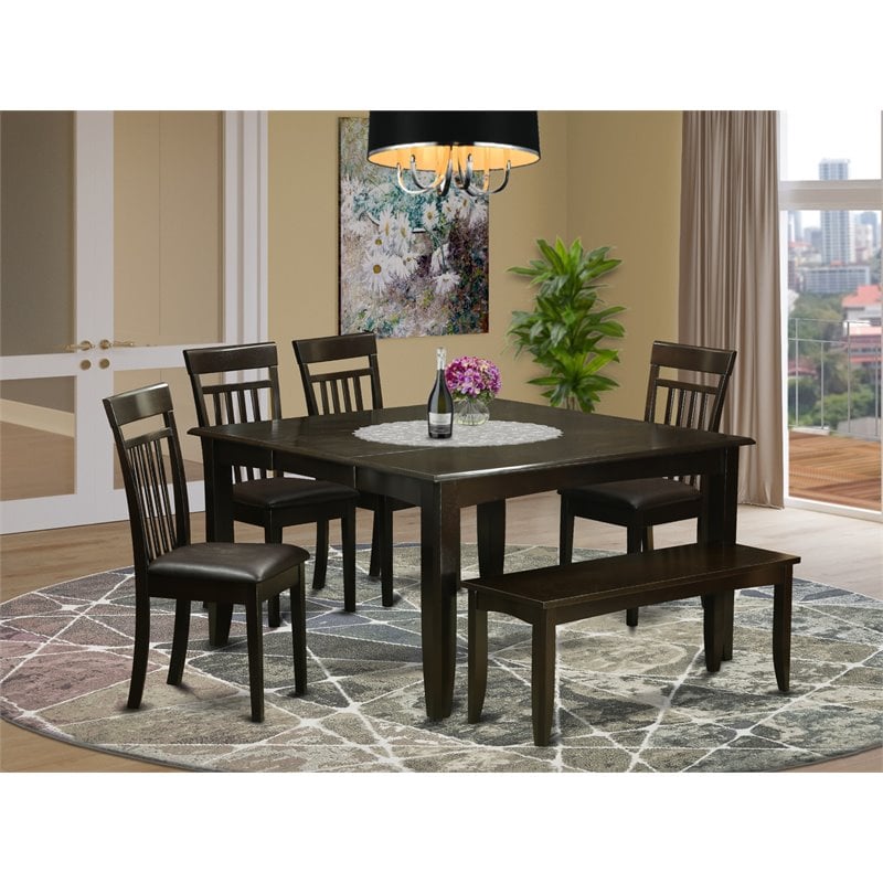 Atlin Designs 6-piece Wood Dinette Set in Cappuccino