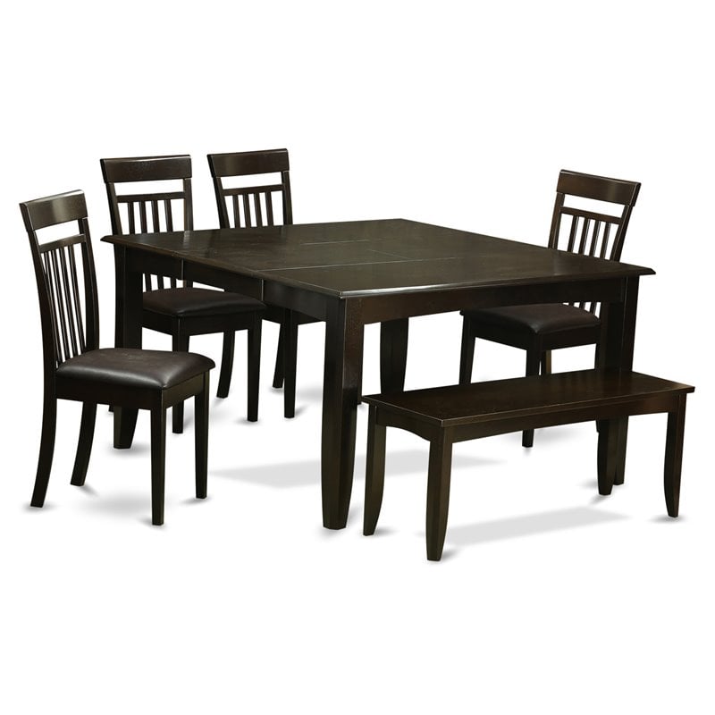 Atlin Designs 6-piece Wood Dinette Set in Cappuccino