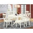 Atlin Designs 7-piece Wood Dining Room Set in Linen White