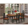 Atlin Designs 7-piece Wood Dining Table and Chairs in Black/Cherry