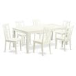 Atlin Designs 7-piece Wood Dining Table and Chairs in Linen White