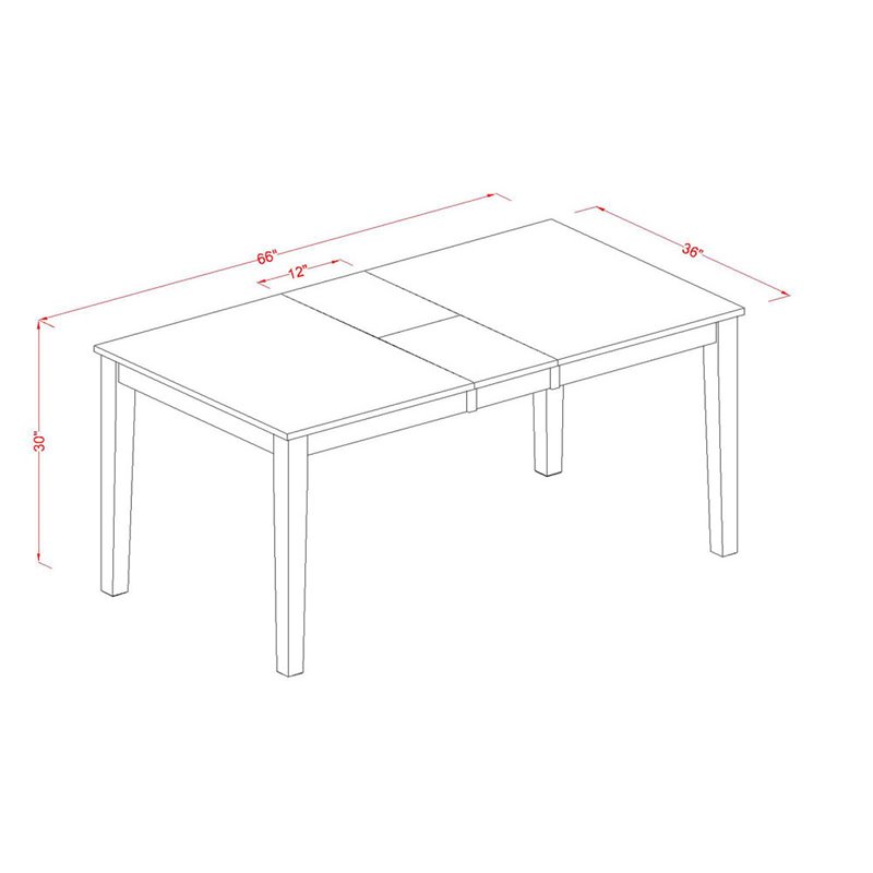 Atlin Designs 7-piece Wood Dining Table and Chairs in Black/Cherry