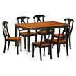 Atlin Designs 7-piece Wood Dining Table and Chairs in Black/Cherry