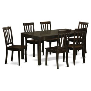 Atlin Designs 7-piece Wood Dining Room Set in Cappuccino