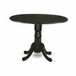 Atlin Designs 3-piece Wood Dining Set in Black/Grayish Blue