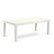 Atlin Designs 9-piece Wood Dining Table and Chairs in Linen White