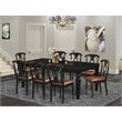 Atlin Designs 9-piece Wood Dining Table and Chairs in Black