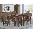 Atlin Designs 9-piece Wood Dining Set w/ Fabric Chairs in Mahogany