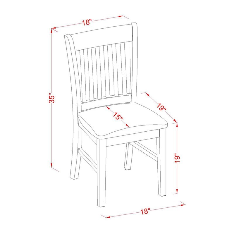 Atlin Designs 9-piece Wood Dining Set w/ Fabric Chairs in Mahogany