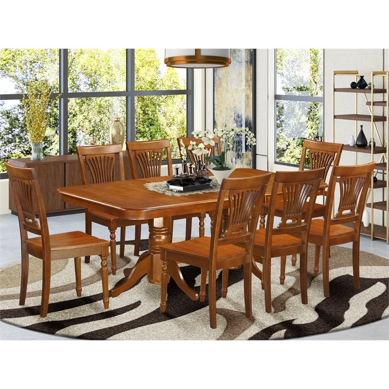 Atlin Designs Wood Saddle Brown Dining Table Rectangular 78