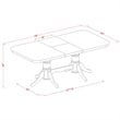 Atlin Designs Wood Saddle Brown Dining Table Rectangular 78