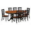 Atlin Designs 9-piece Wood Dining Table and Chairs in Black