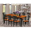 Atlin Designs 9-piece Dining Set with Wood Chairs in Black/Cherry