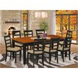 Atlin Designs 9-piece Dining Set with Cushion Seat in Black/Cherry