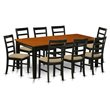 Atlin Designs 9-piece Dining Set with Cushion Seat in Black/Cherry
