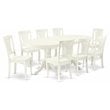 Atlin Designs 9-piece Dining Set with Wood Seat in White
