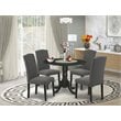 Atlin Designs 5-piece Wood Dining Set in Black/Dark Gotham Gray