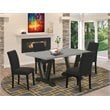 Atlin Designs 5-piece Dining Set with Upholstered Seat in Black