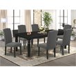 Atlin Designs 7-piece Wood Dining Set in Black/Dark Gotham Gray