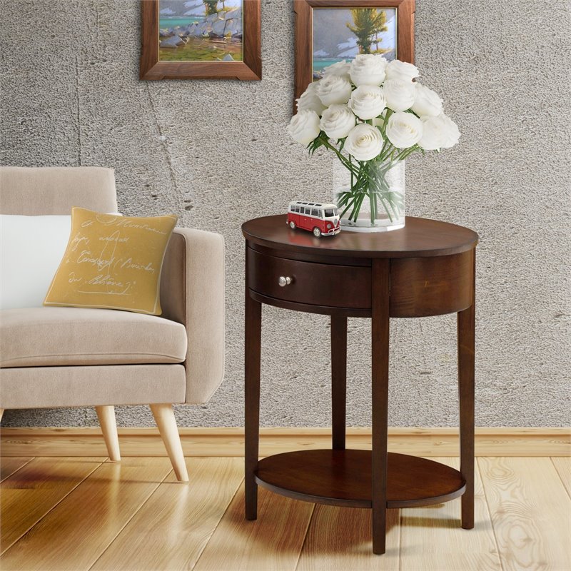 Atlin Designs Wood Nightstand in Antique Mahogany