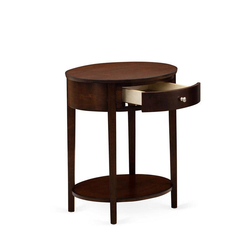 Atlin Designs Wood Nightstand in Antique Mahogany