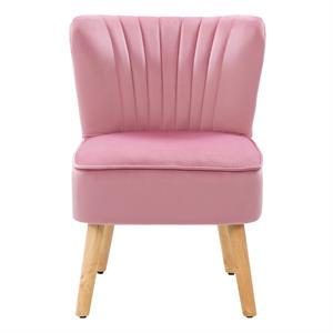 atlin designs mid-century velvet accent chair in pink