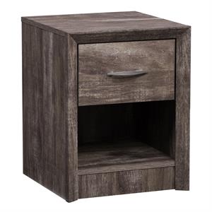 atlin designs 1 drawer nightstand in brown washed oak
