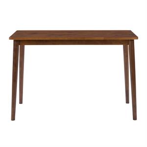 atlin designs warm walnut wood dining table with splayed legs