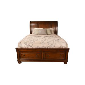 atlin designs queen storage platform bed made with wood in dark walnut