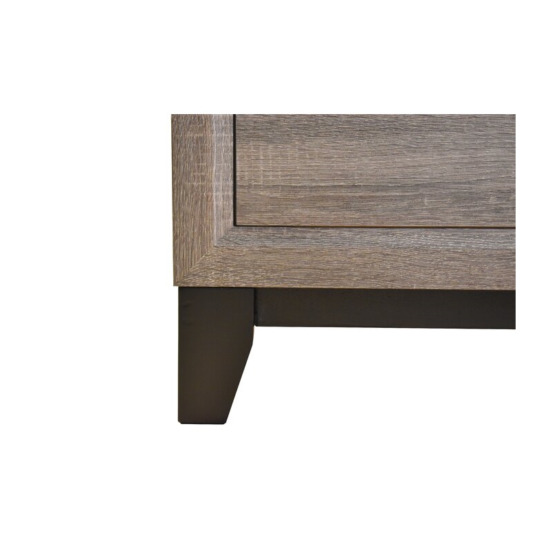 Atlin Designs 4-Piece Contemporary Wood King Bedroom Set in Gray