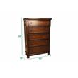 Atlin Designs Transitional Wood Chest with 5 Drawers in Dark Walnut
